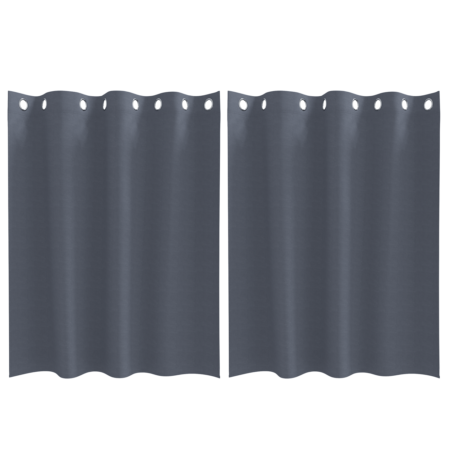 Gordijnen met gordijnen 2 pcs Antraciet 140 x 140 cm Polyester