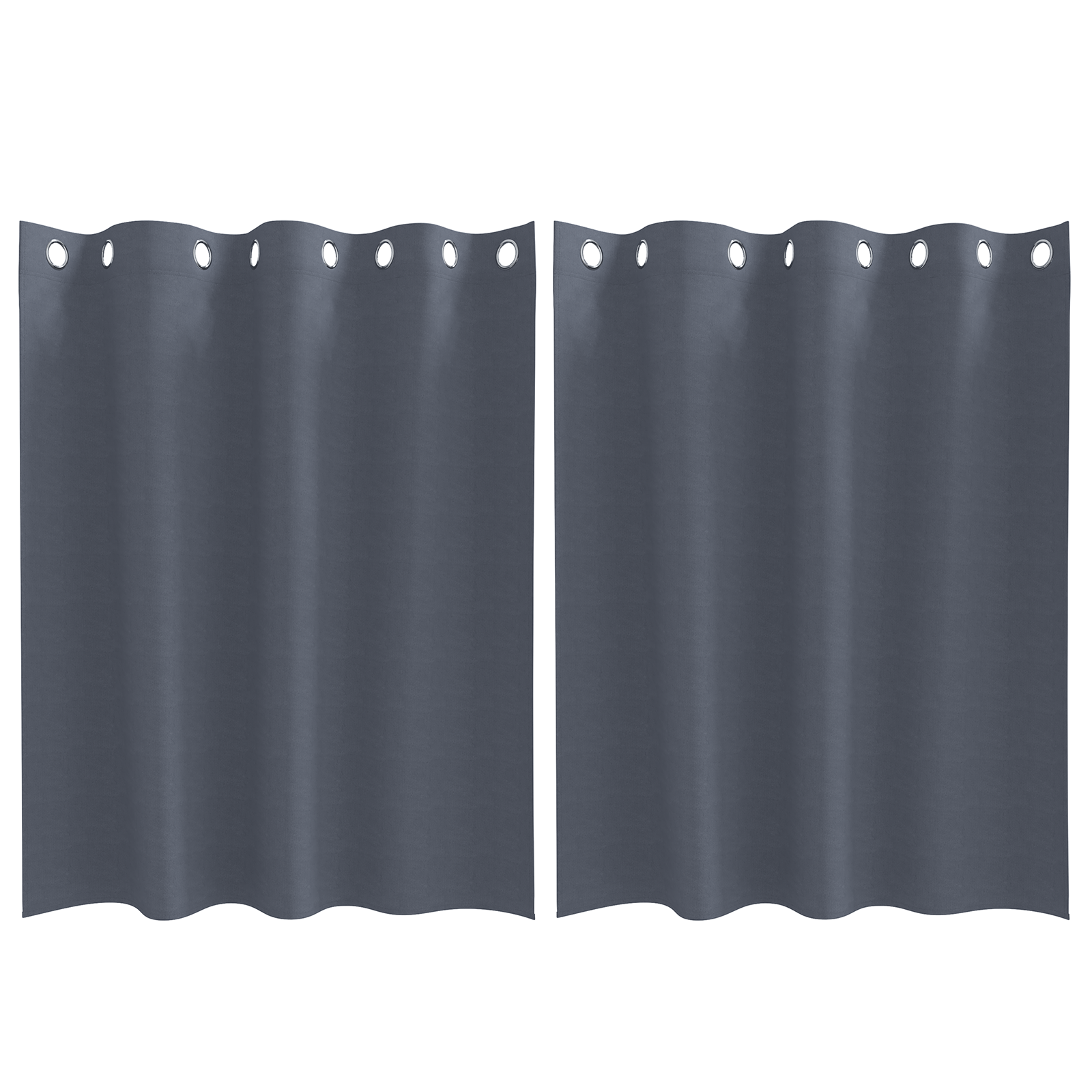 Gordijnen met gordijnen 2 pcs Antraciet 140 x 140 cm Polyester