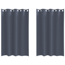 Gordijnen met gordijnen 2 pcs Antraciet 175 x 140 cm Polyester