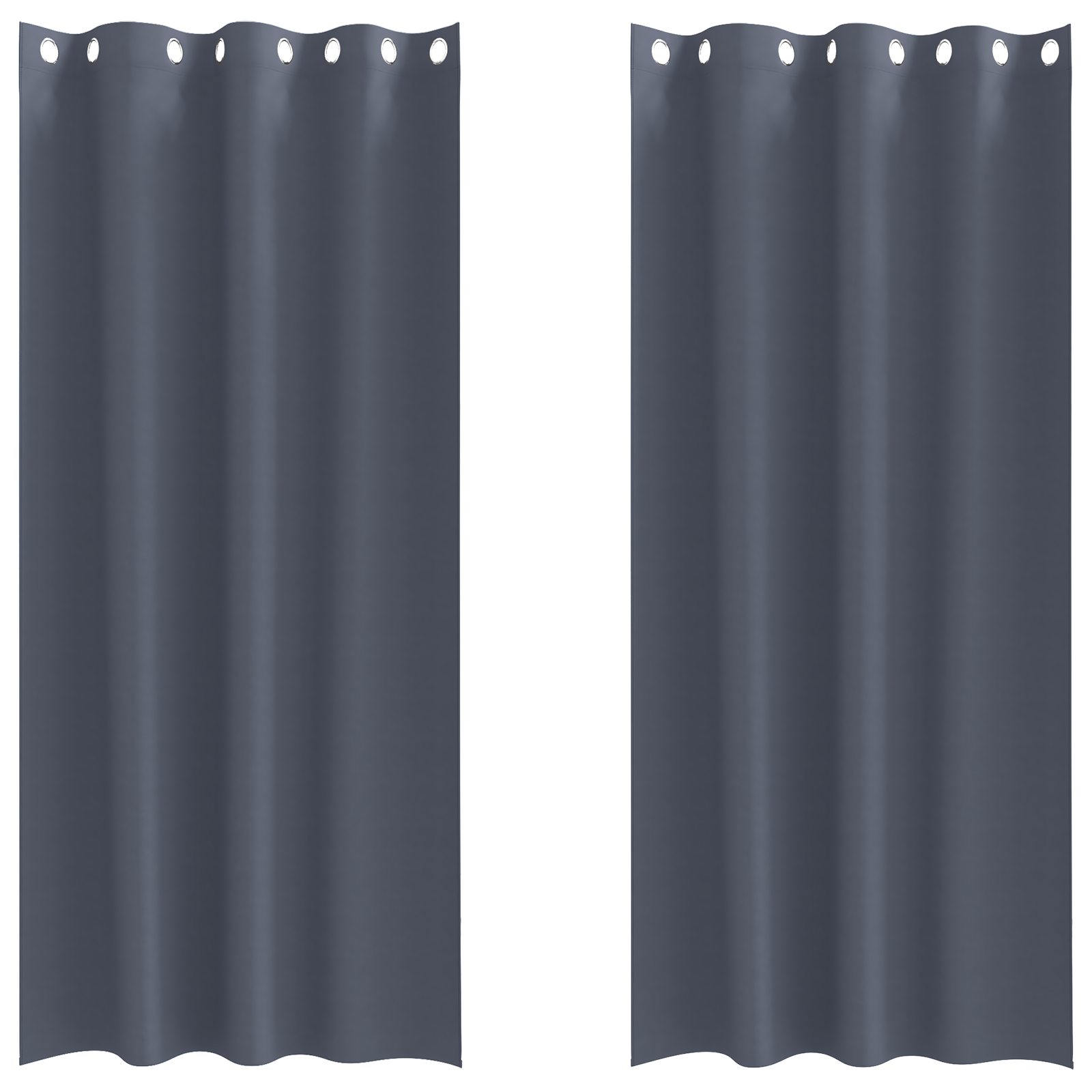 Gordijnen met gordijnen 2 pcs Antraciet 225 x 140 cm Polyester