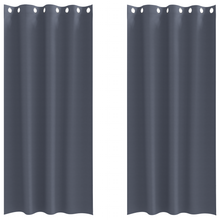 Gordijnen met gordijnen 2 pcs Antraciet 225 x 140 cm Polyester