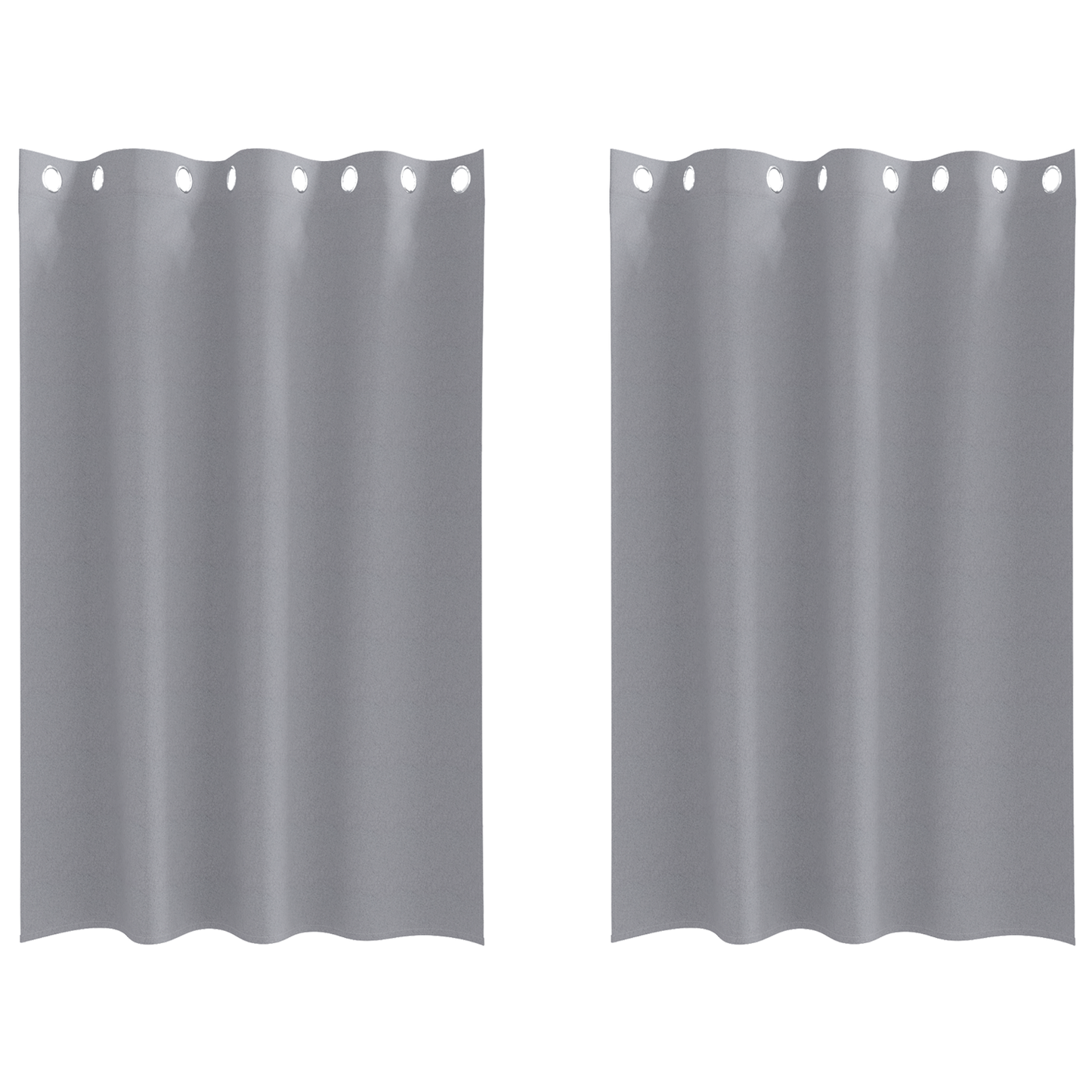 Gordijnen met gordijnen 2 pcs Lichtgrijs 175 x 140 cm Polyester