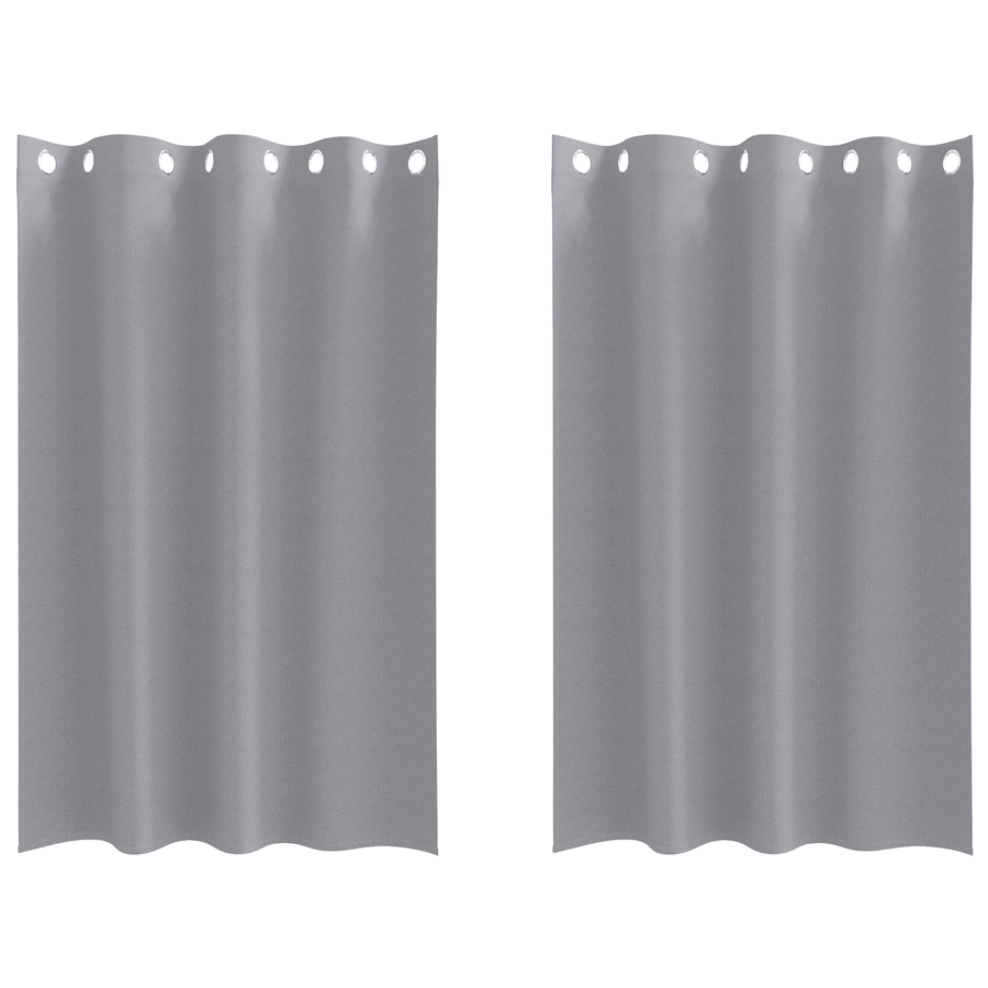 Gordijnen met gordijnen 2 pcs Lichtgrijs 175 x 140 cm Polyester