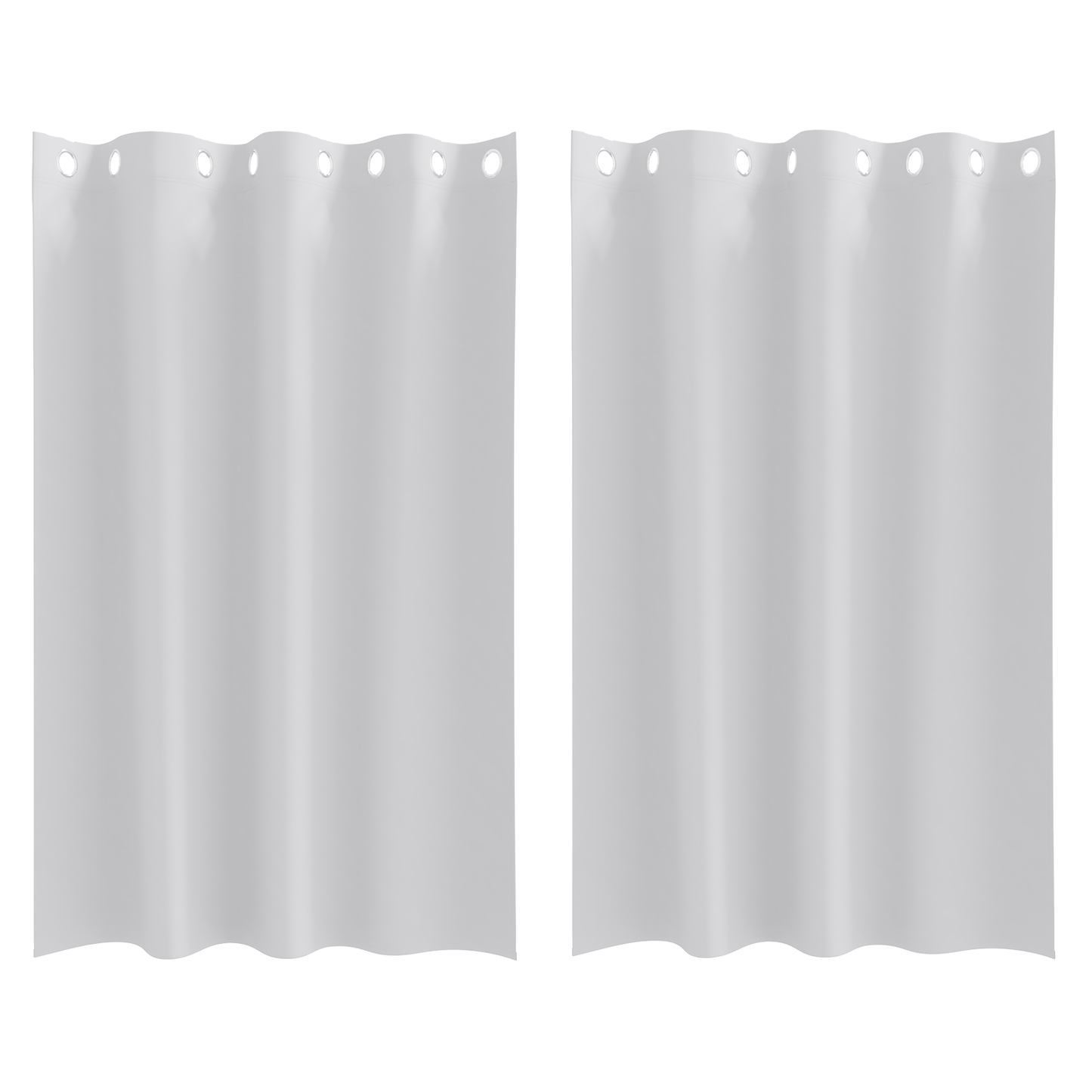 Gordijnen met gordijnen 2 pcs Bleekgrijs 175 x 140 cm Polyester