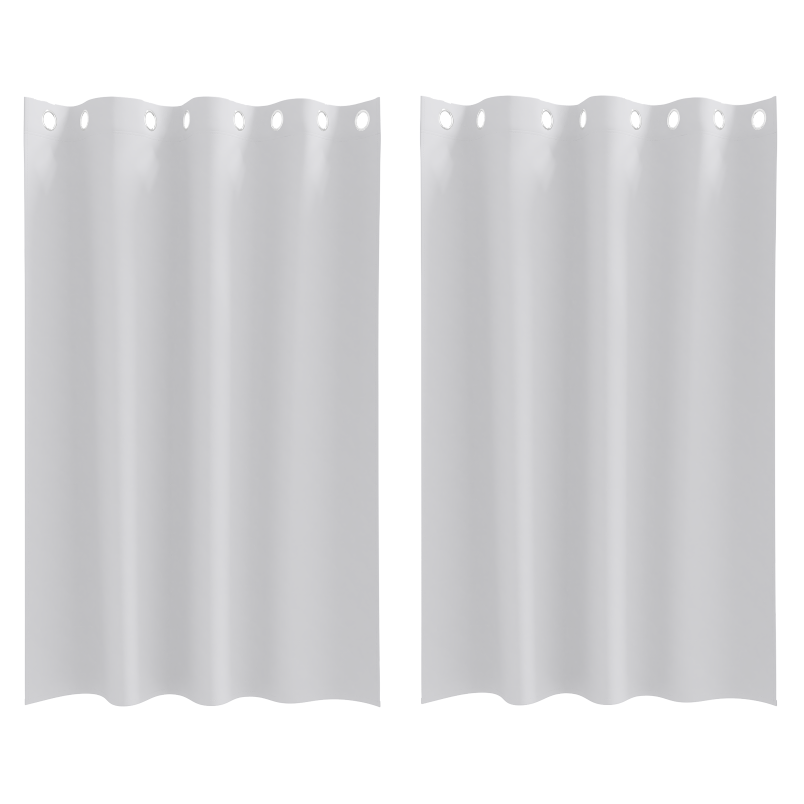 Gordijnen met gordijnen 2 pcs Bleekgrijs 175 x 140 cm Polyester