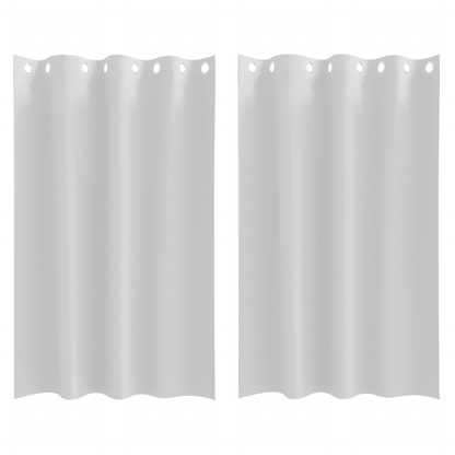 Gordijnen met gordijnen 2 pcs Bleekgrijs 175 x 140 cm Polyester
