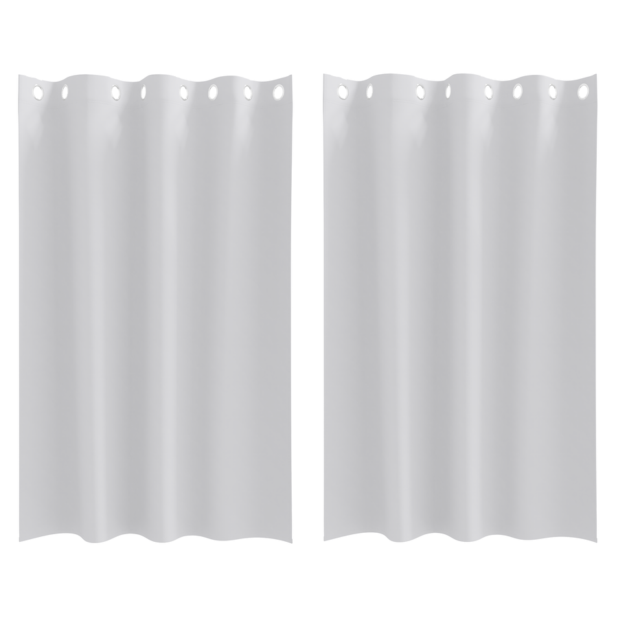 Gordijnen met gordijnen 2 pcs Bleekgrijs 175 x 140 cm Polyester