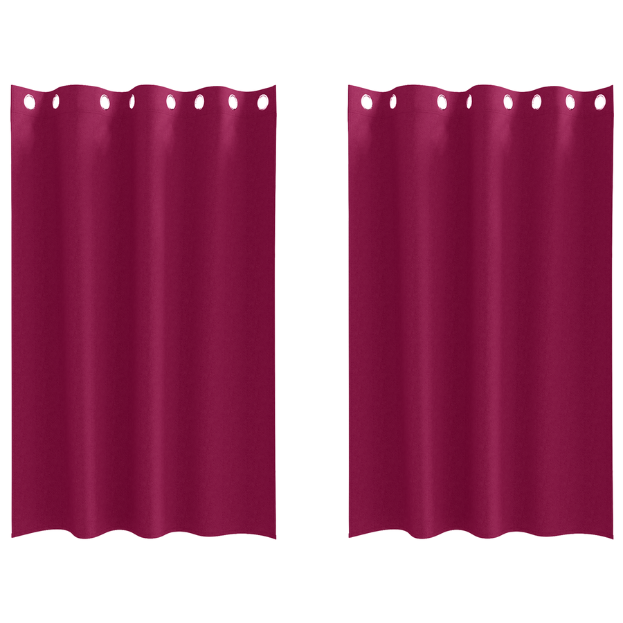 Gordijnen met gordijnen 2 pcs Wijnrood 175 x 140 cm Polyester