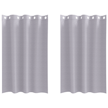 Gordijnen 2 pcs Metaalgrijs 175 x 140 cm Polyester