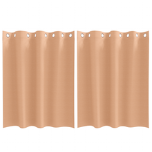 Gordijnen met gordijnen 2 pcs Lichtbruin 140 x 140 cm Polyester