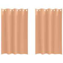 Gordijnen met gordijnen 2 pcs Lichtbruin 175 x 140 cm Polyester