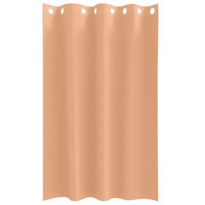 Gordijnen met gordijnen 2 pcs Lichtbruin 175 x 140 cm Polyester
