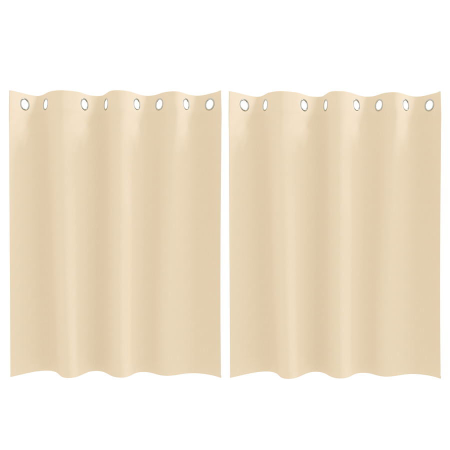Gordijnen met gordijnen 2 pcs Crème 140 x 140 cm Polyester