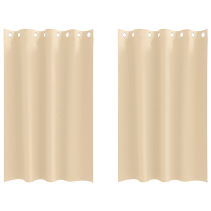 Gordijnen met gordijnen 2 pcs Crème 175 x 140 cm Polyester