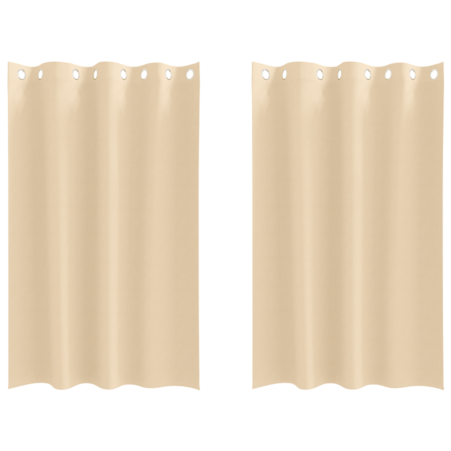 Gordijnen met gordijnen 2 pcs Crème 175 x 140 cm Polyester