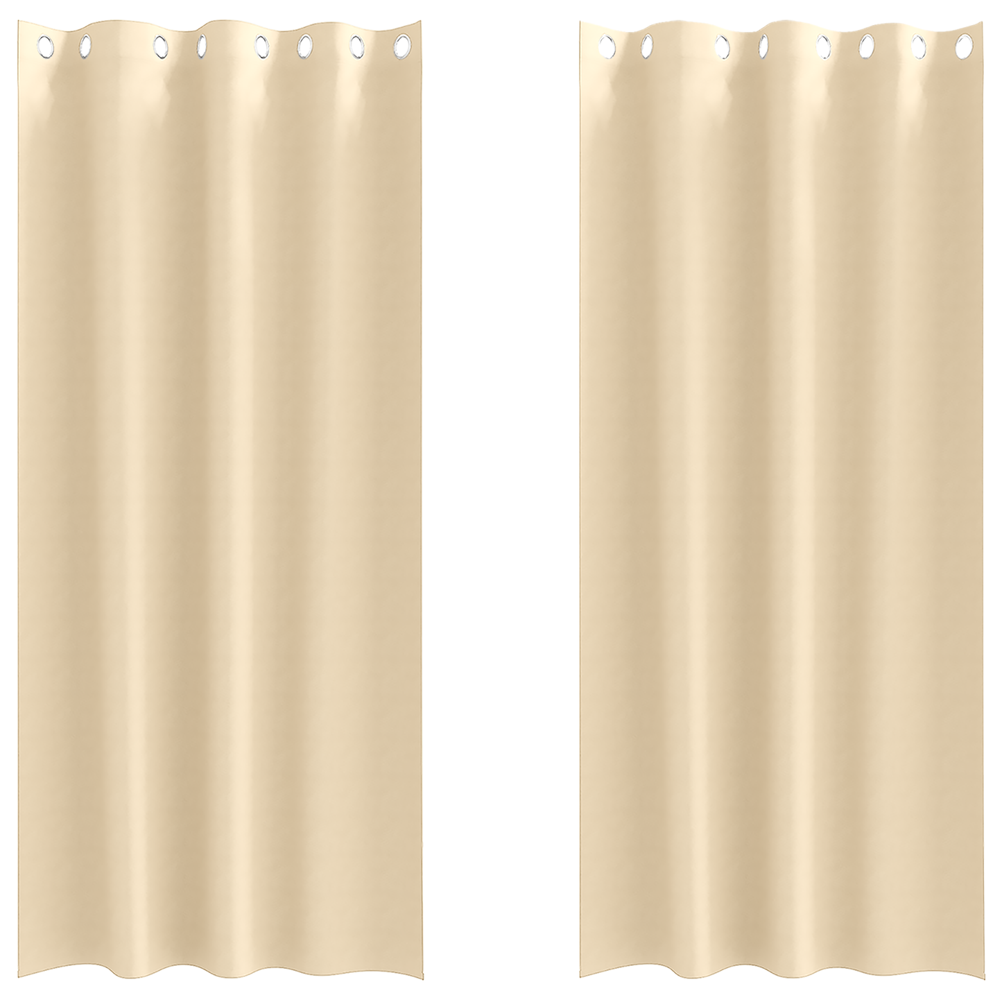 Gordijnen met gordijnen 2 pcs Crème 225 x 140 cm Polyester
