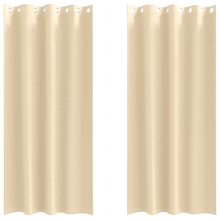 Gordijnen met gordijnen 2 pcs Crème 245 x 140 cm Polyester