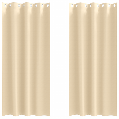 Gordijnen met gordijnen 2 pcs Crème 245 x 140 cm Polyester