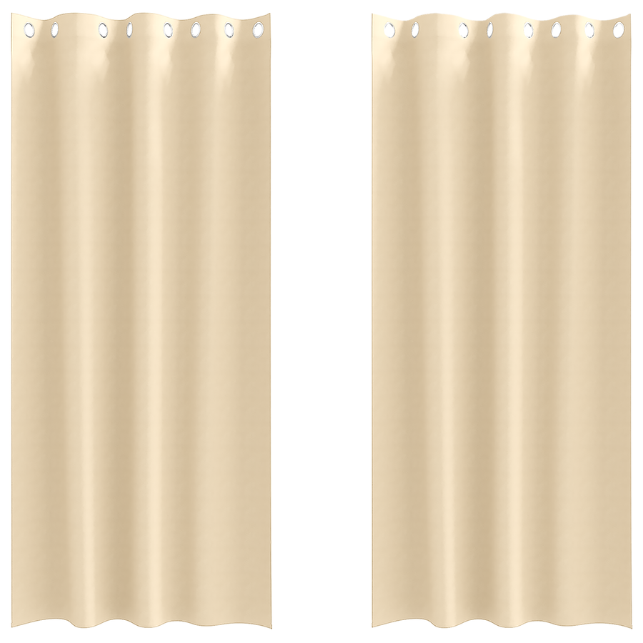 Gordijnen met gordijnen 2 pcs Crème 260 x 140 cm Polyester