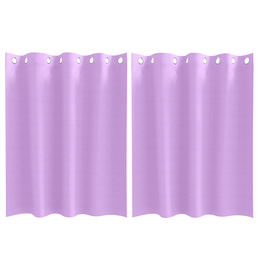 Gordijnen met gordijnen 2 pcs Paars 140 x 140 cm Polyester