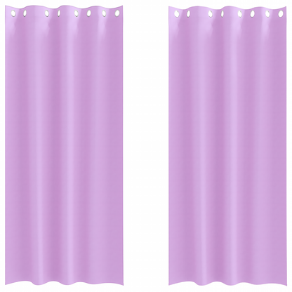 Gordijnen met gordijnen 2 pcs Paars 260 x 140 cm Polyester