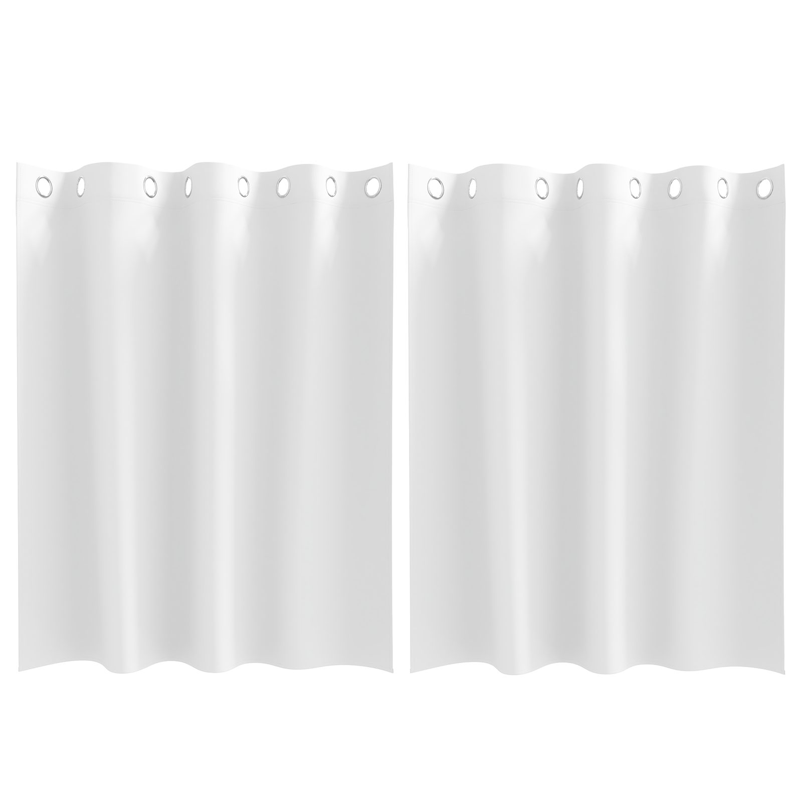 Gordijnen met gordijnen 2 pcs Zuiverwit 140 x 140 cm Polyester