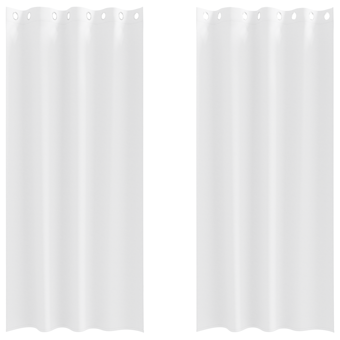 Gordijnen met gordijnen 2 pcs Zuiverwit 245 x 140 cm Polyester