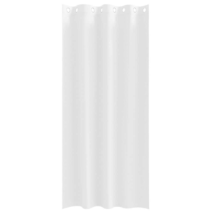 Gordijnen met gordijnen 2 pcs Zuiverwit 260 x 140 cm Polyester