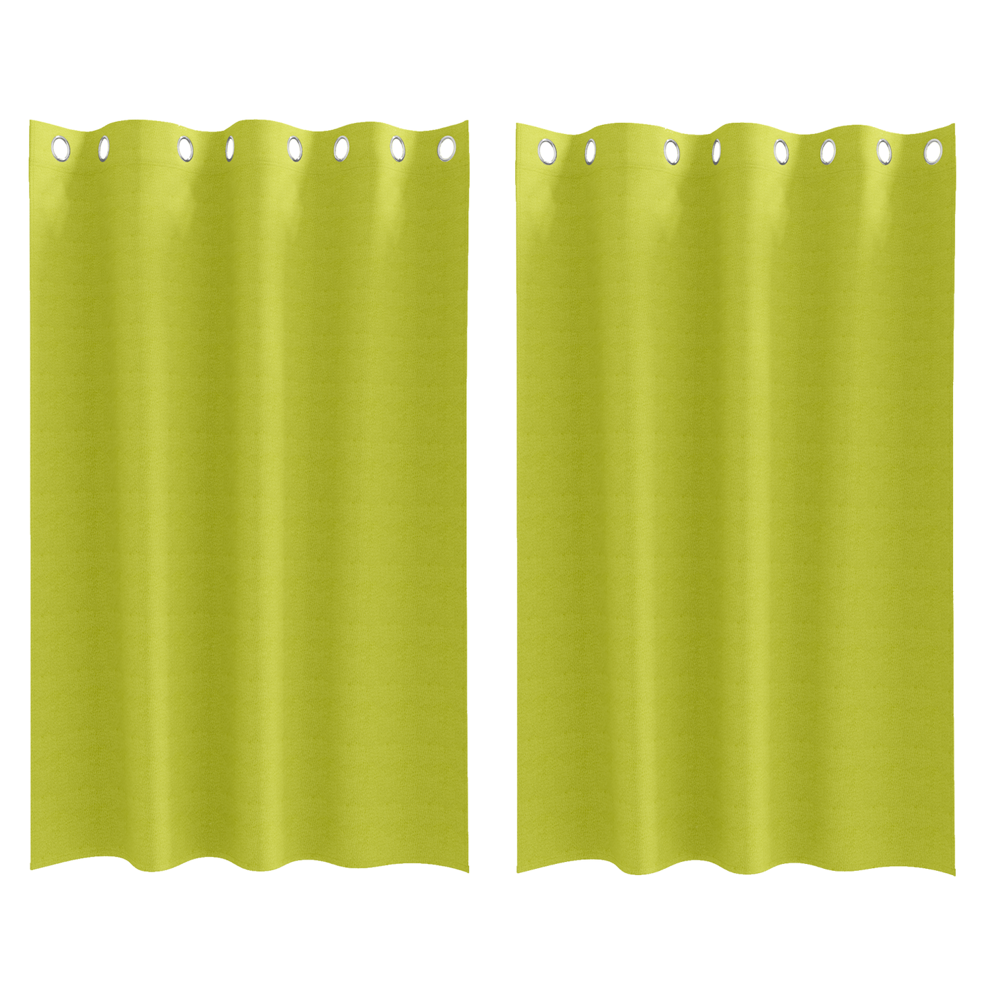 Gordijnen met gordijnen 2 pcs Appelgroen 175 x 140 cm Polyester