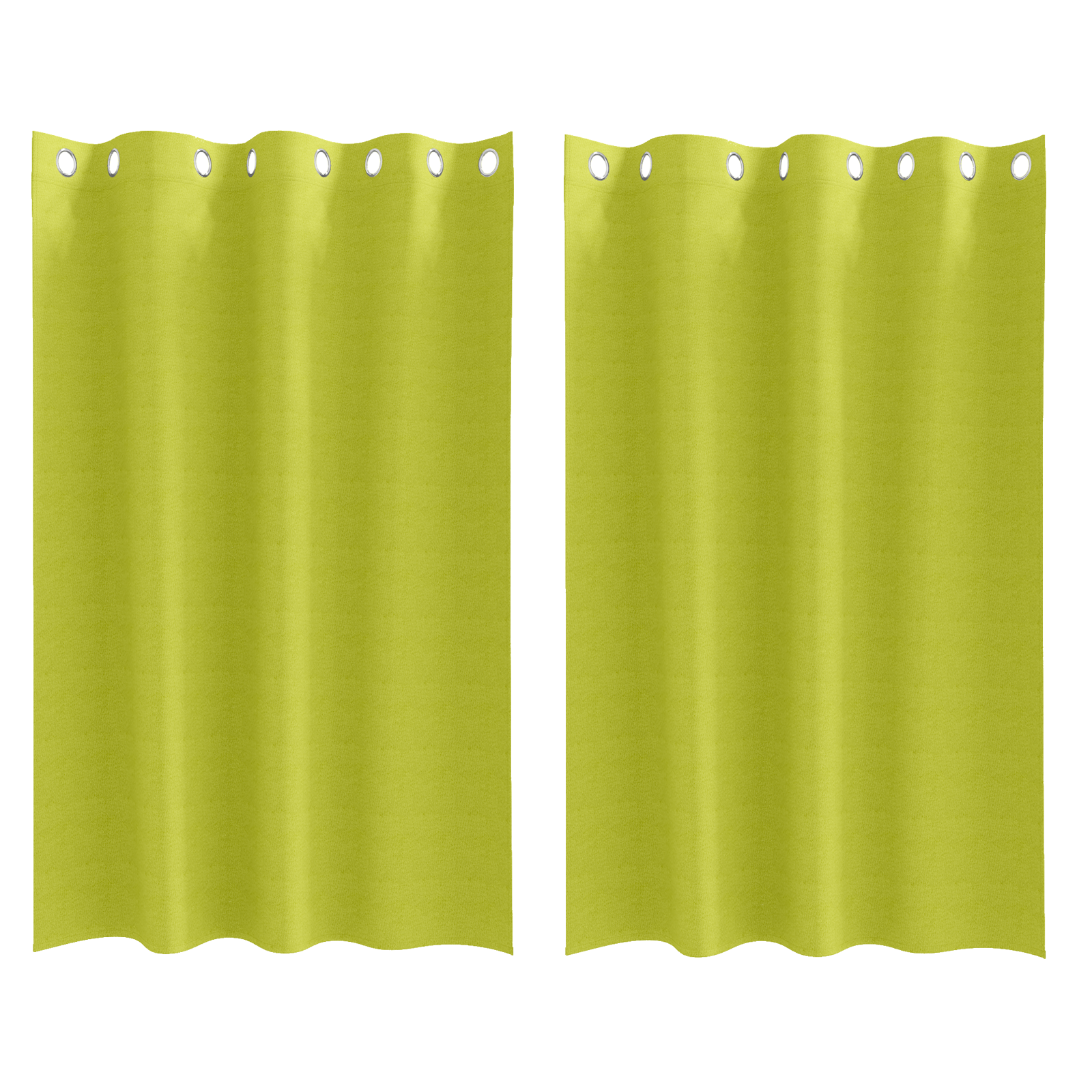 Gordijnen met gordijnen 2 pcs Appelgroen 175 x 140 cm Polyester