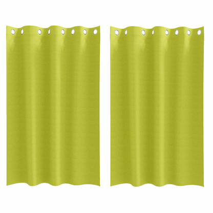 Gordijnen met gordijnen 2 pcs Appelgroen 175 x 140 cm Polyester