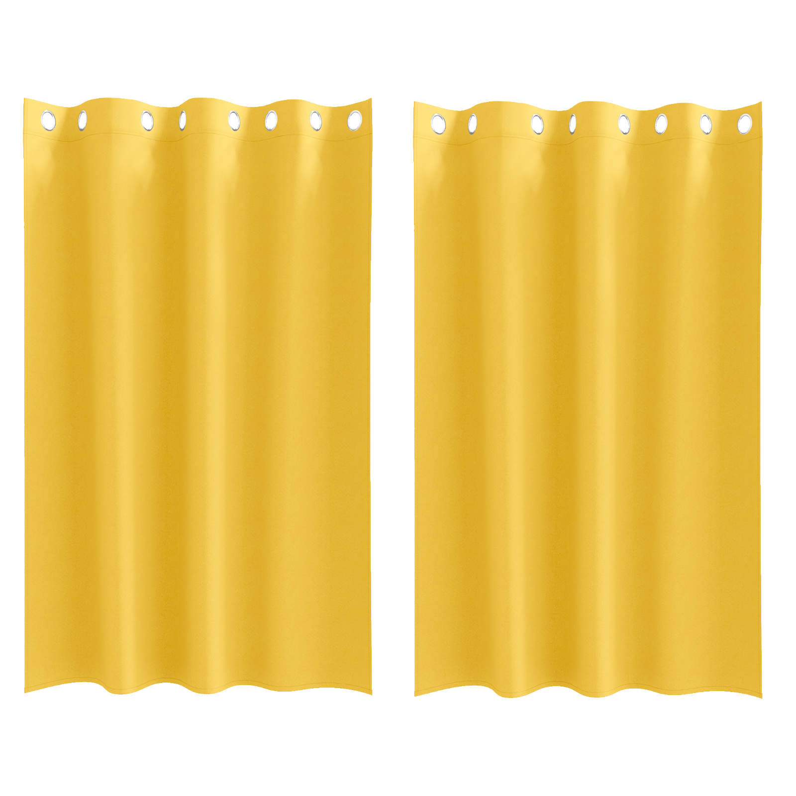 Gordijnen 2 pcs Mosterdgeel 175 x 140 cm Polyester