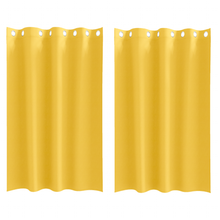 Gordijnen 2 pcs Mosterdgeel 175 x 140 cm Polyester