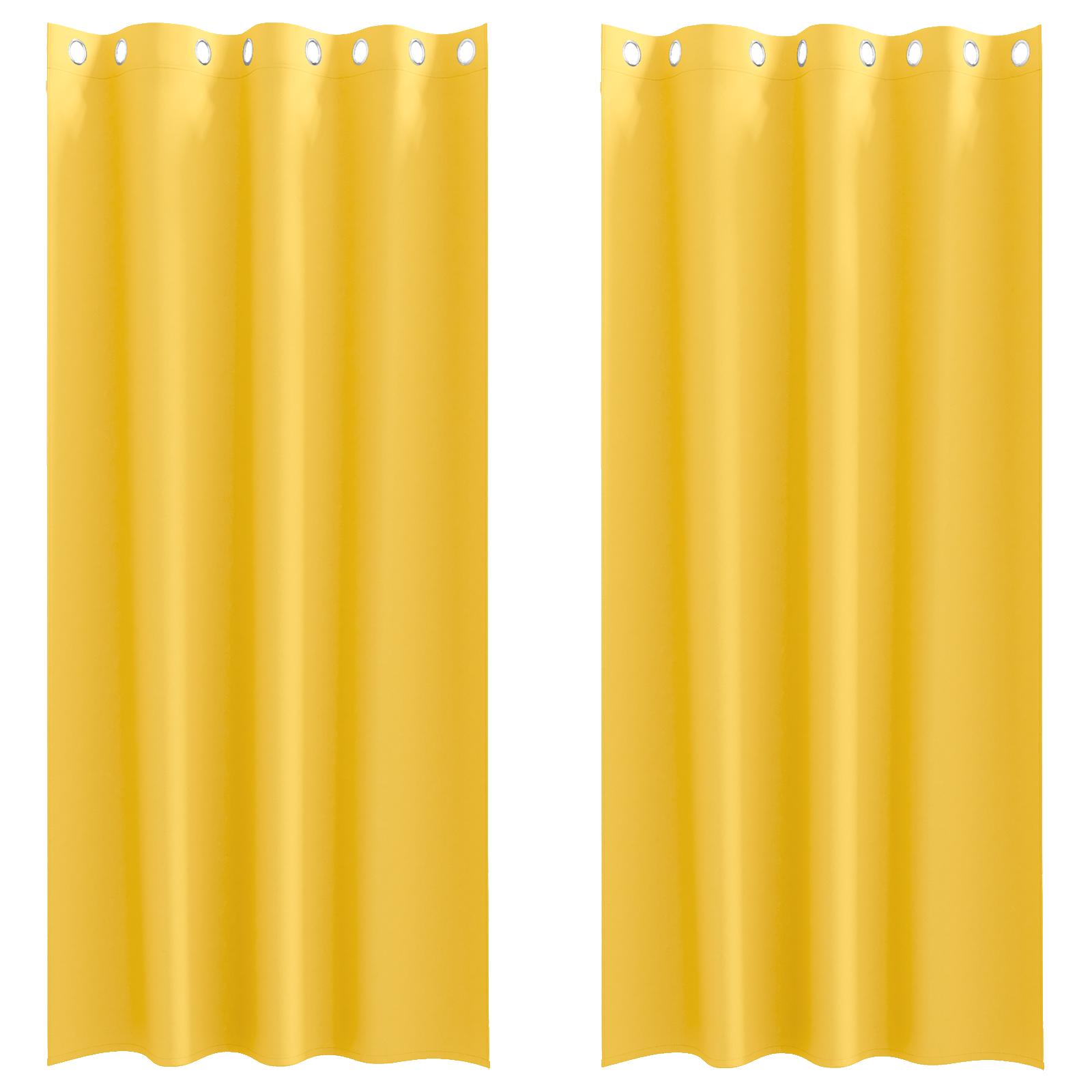 Gordijnen 2 pcs Mosterdgeel 225 x 140 cm Polyester