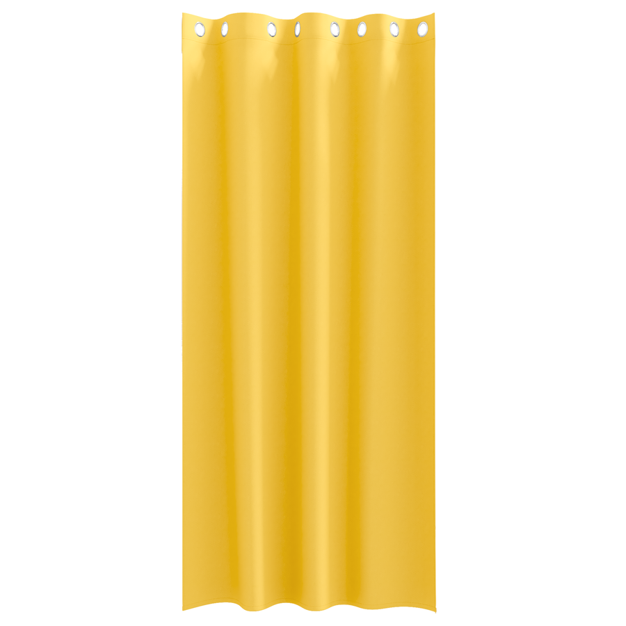 Gordijnen 2 pcs Mosterdgeel 260 x 140 cm Polyester