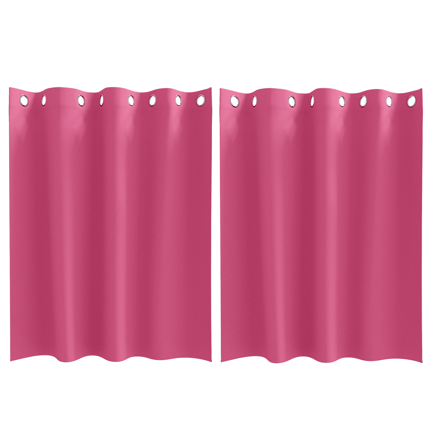 Gordijnen met gordijnen 2 pcs Felroze 140 x 140 cm Polyester