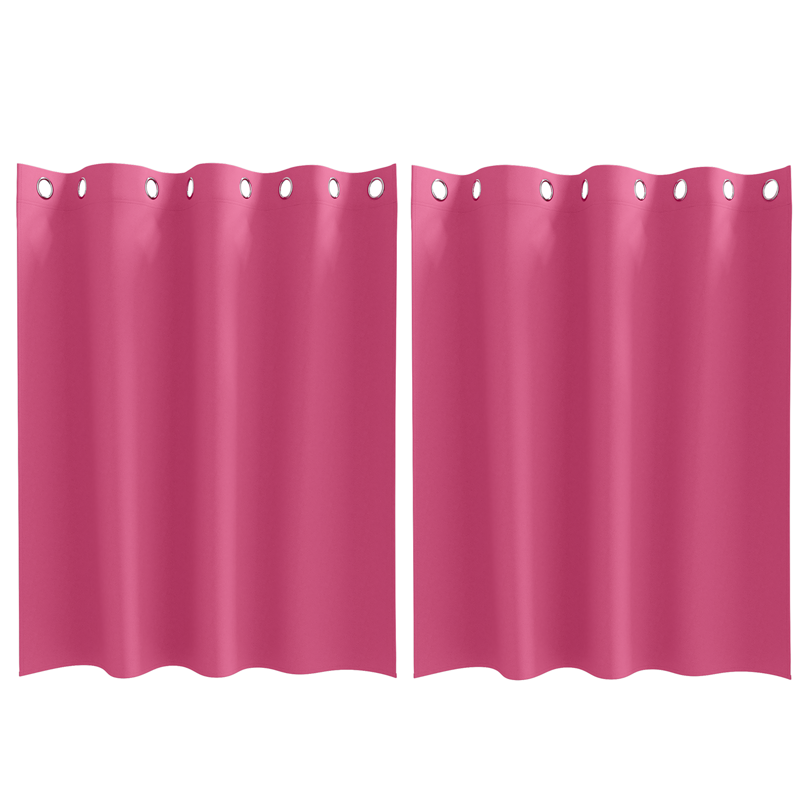 Gordijnen met gordijnen 2 pcs Felroze 140 x 140 cm Polyester