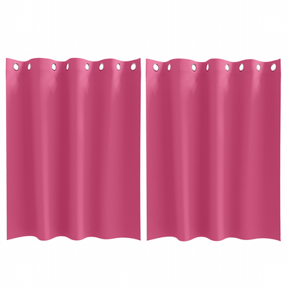 Gordijnen met gordijnen 2 pcs Felroze 140 x 140 cm Polyester