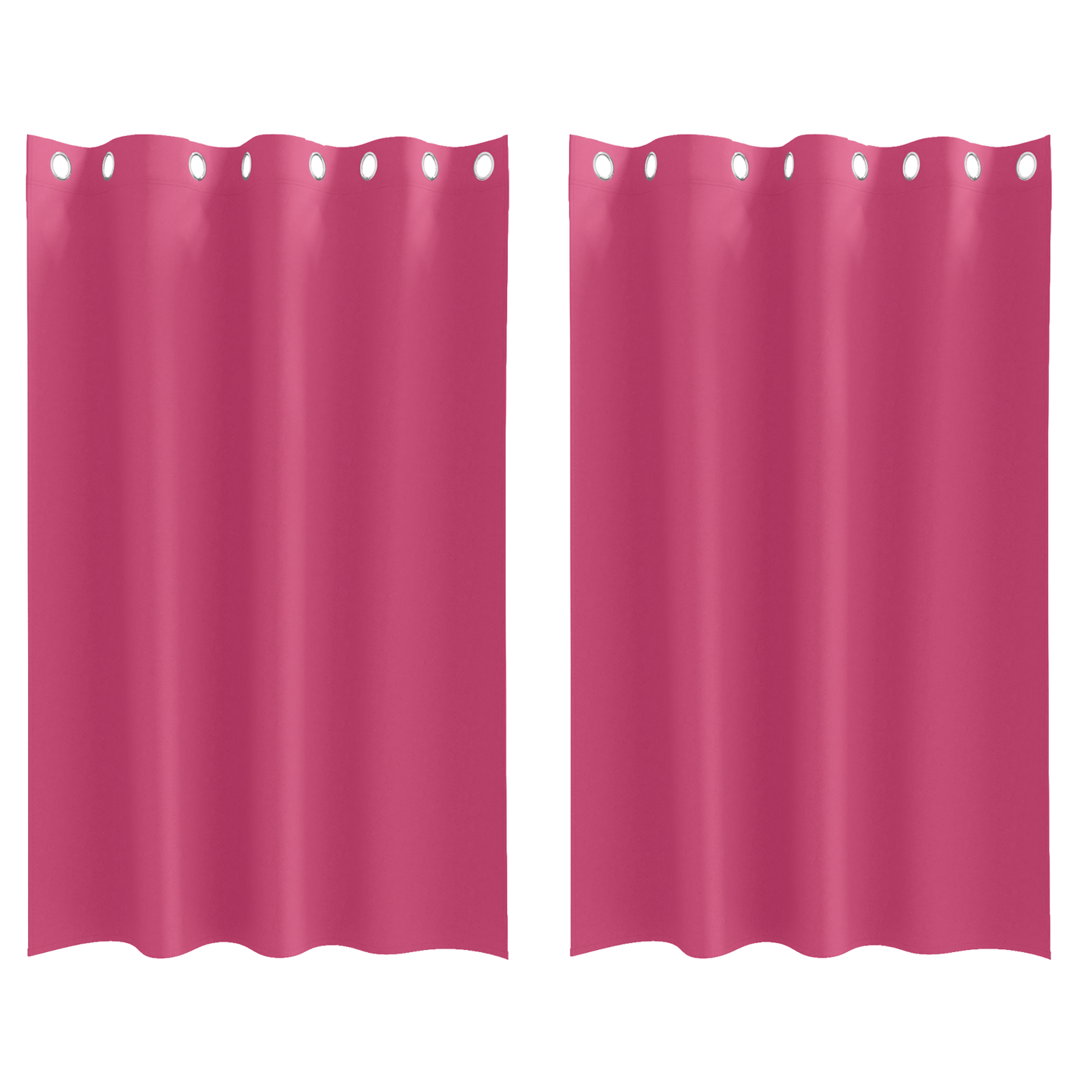 Gordijnen met gordijnen 2 pcs Felroze 175 x 140 cm Polyester