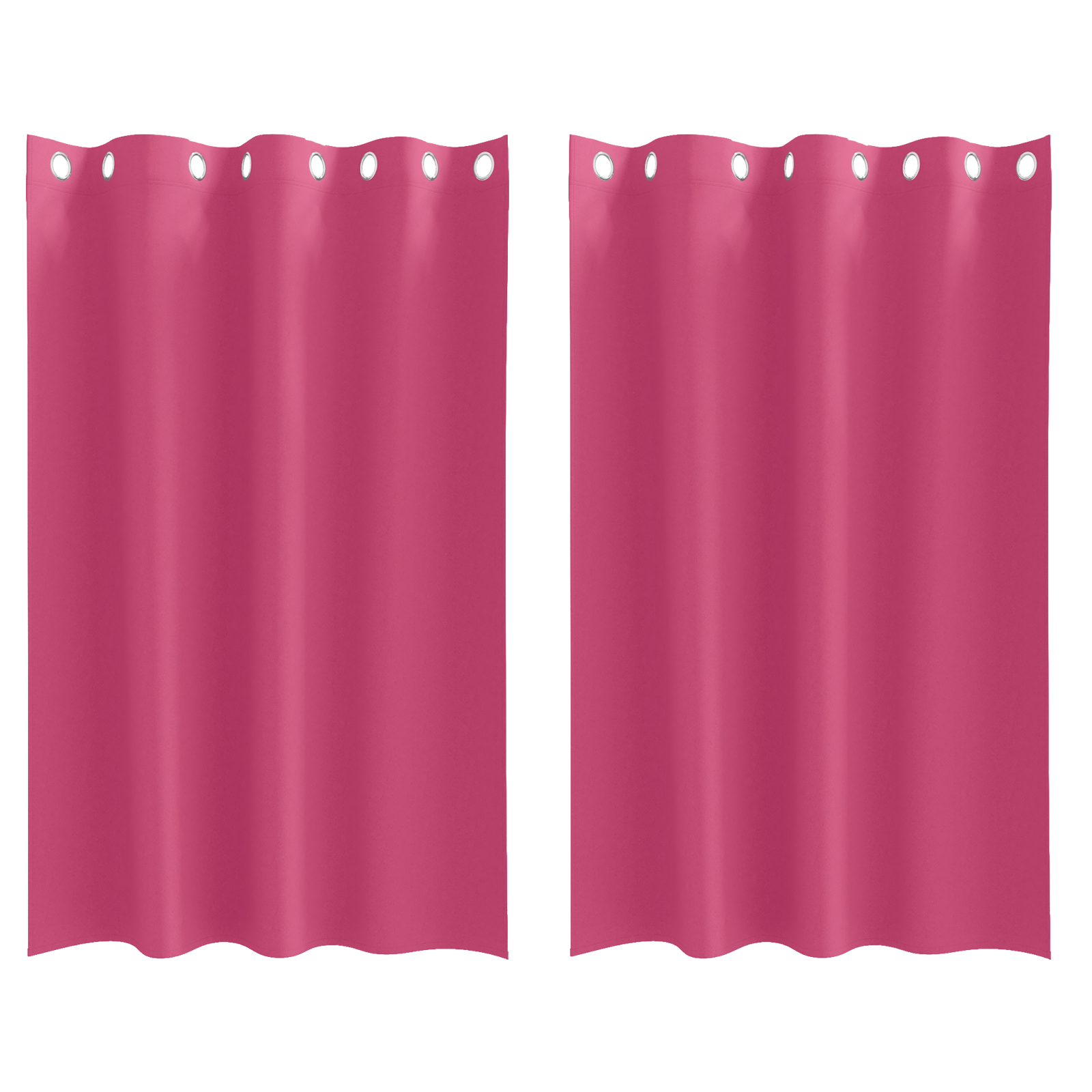 Gordijnen met gordijnen 2 pcs Felroze 175 x 140 cm Polyester