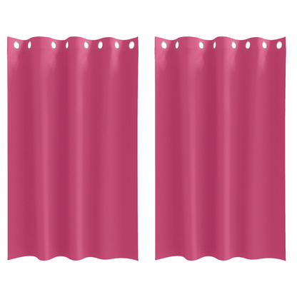 Gordijnen met gordijnen 2 pcs Felroze 175 x 140 cm Polyester