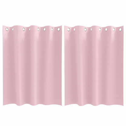 Gordijnen met gordijnen 2 pcs Babyroze 140 x 140 cm Polyester