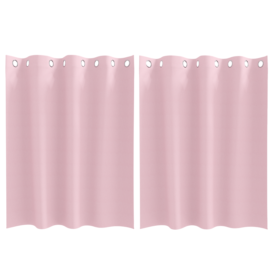 Gordijnen met gordijnen 2 pcs Babyroze 140 x 140 cm Polyester