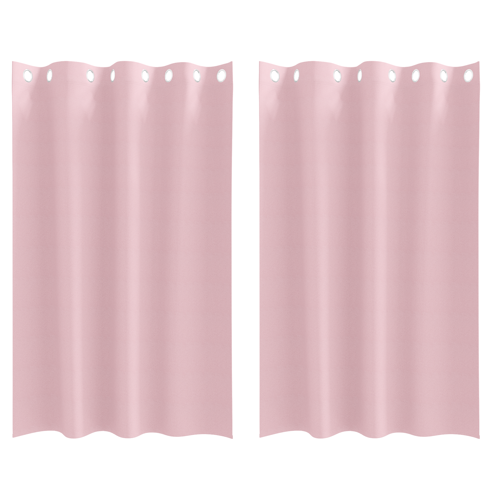 Gordijnen met gordijnen 2 pcs Babyroze 175 x 140 cm Polyester