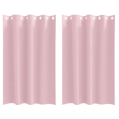 Gordijnen met gordijnen 2 pcs Babyroze 175 x 140 cm Polyester