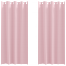 Gordijnen met gordijnen 2 pcs Babyroze 225 x 140 cm Polyester