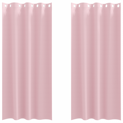 Gordijnen met gordijnen 2 pcs Babyroze 225 x 140 cm Polyester