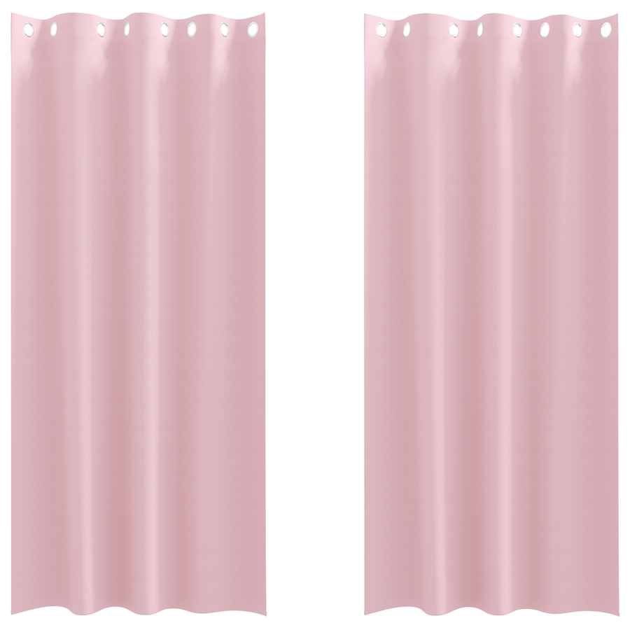 Gordijnen met gordijnen 2 pcs Babyroze 245 x 140 cm Polyester