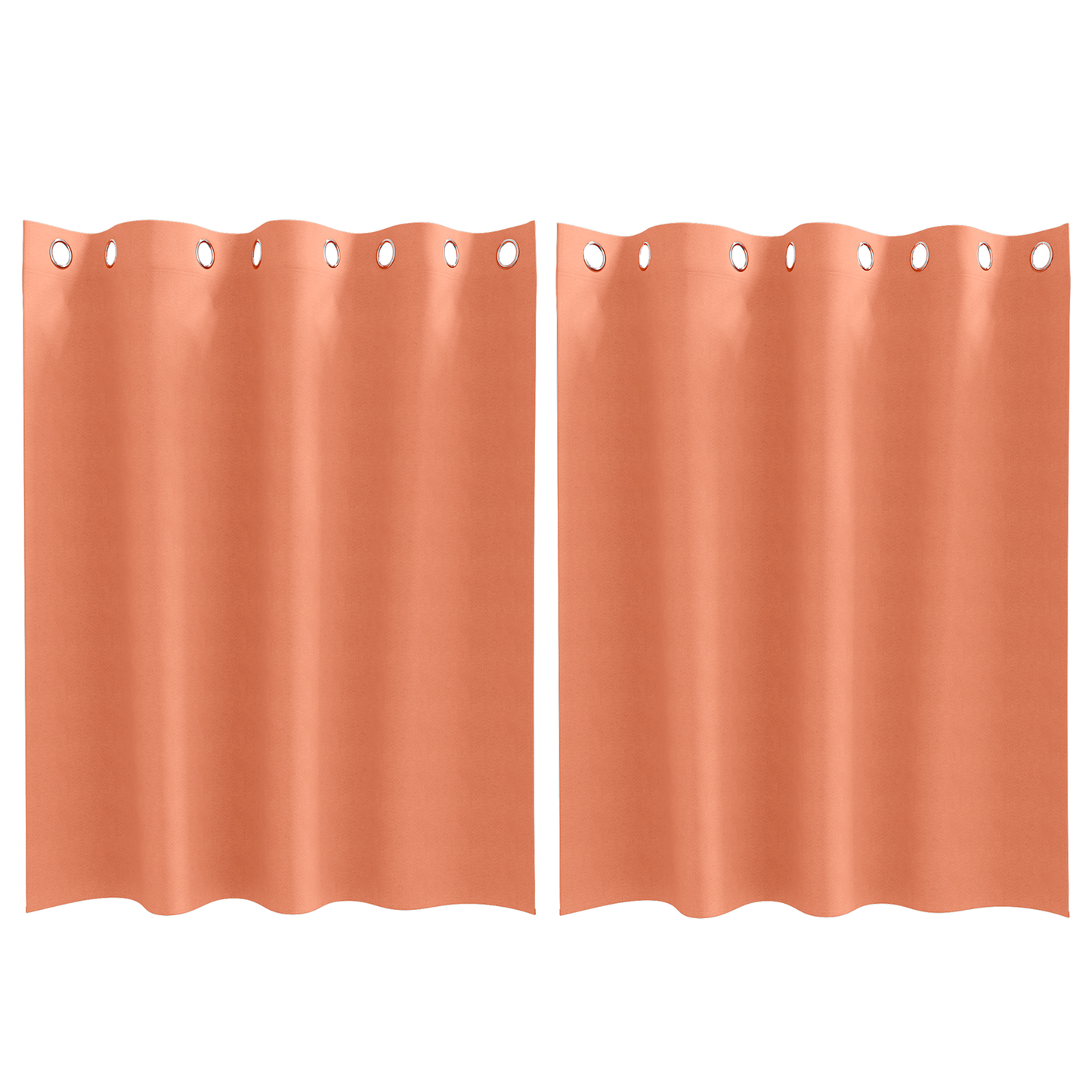 Gordijnen met gordijnen 2 pcs Terracotta 140 x 140 cm Polyester