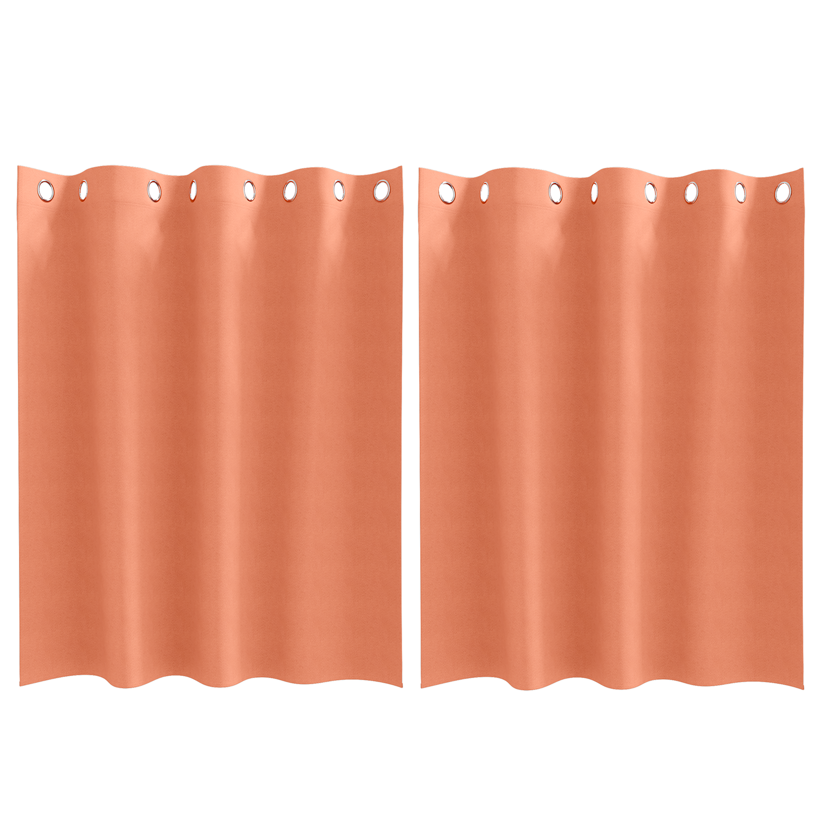 Gordijnen met gordijnen 2 pcs Terracotta 140 x 140 cm Polyester